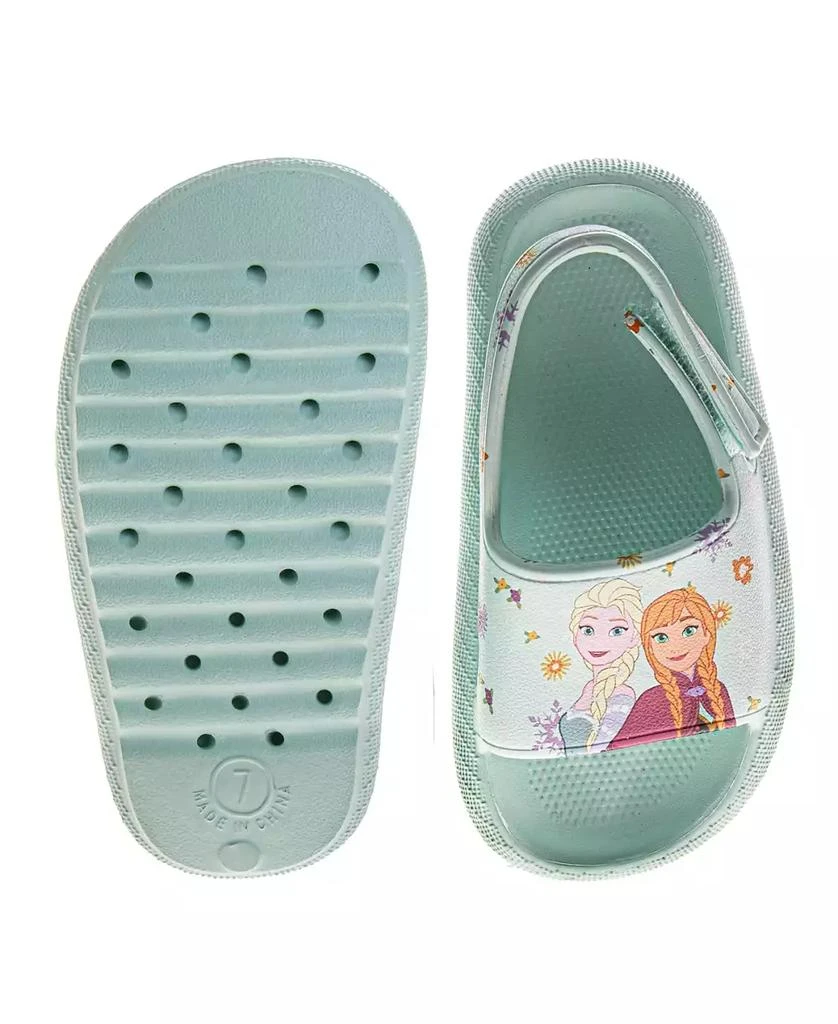 Toddler Girls Frozen Anna and Elsa Hook and Loop Backstrap Slides 商品