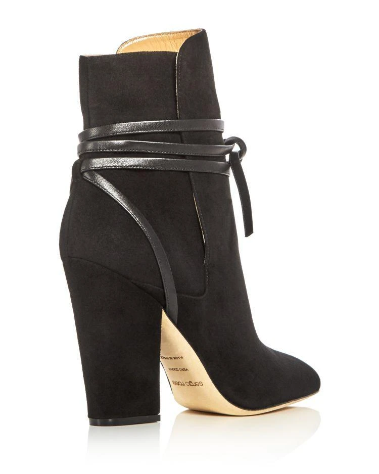 商品Sergio Rossi|Sergio Rossi Tea Ankle Wrap Block Heel Booties,价格¥4467,第3张图片详细描述