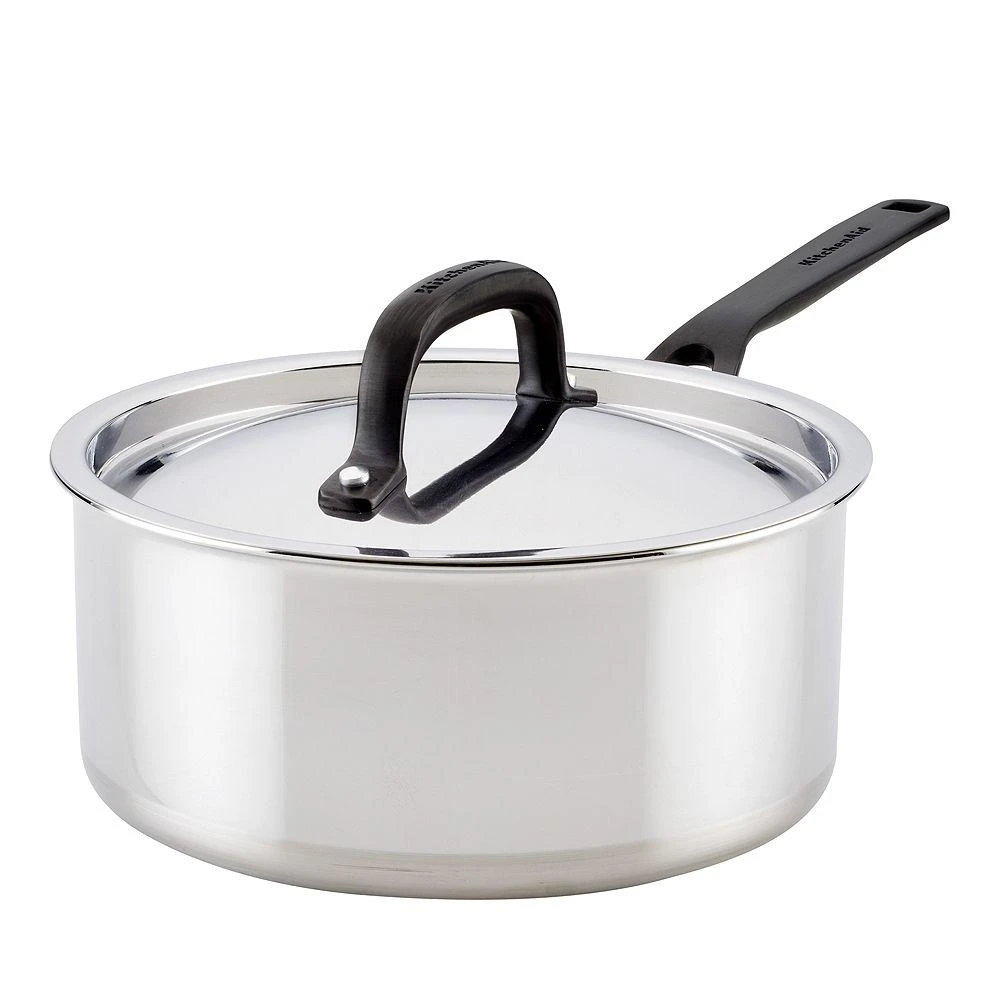 商品KitchenAid|5 Ply Stainless Steel 3 Qt Saucepan and Lid,价格¥661,第1张图片