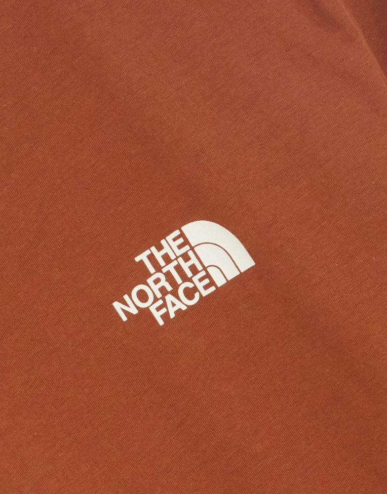 The North Face Relaxed Simple Dome t-shirt in brown Exclusive at ASOS商品第3张图片规格展示