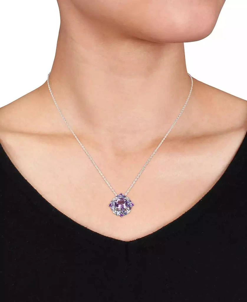 商品Macy's|Amethyst (1-7/8 ct. t.w.) & Tanzanite (1 ct. t.w.) 18" Pendant Necklace in Sterling Silver,价格¥1047,第2张图片详细描述