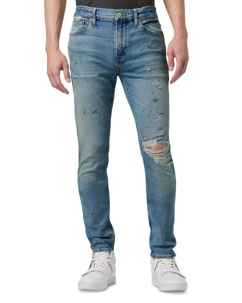 商品Hudson|Axl Slim Fit Distressed Jeans in Disorder Blue,价格¥1898,第1张图片
