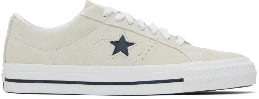 商品Converse|Beige One Star Pro Sneakers,价格¥237,第1张图片