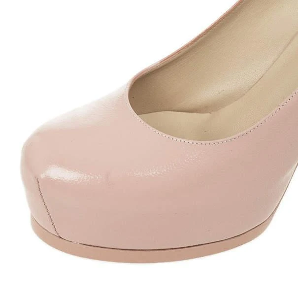 Saint Laurent Paris Pink Leather Tribtoo Platform Pumps Size 38 商品