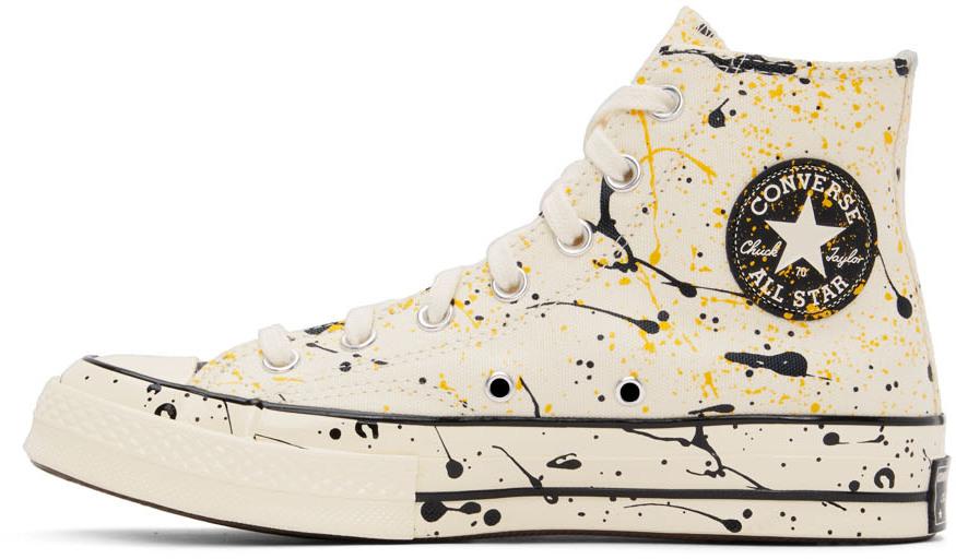 灰白色 Paint Splatter Chuck 70 高帮运动鞋商品第3张图片规格展示