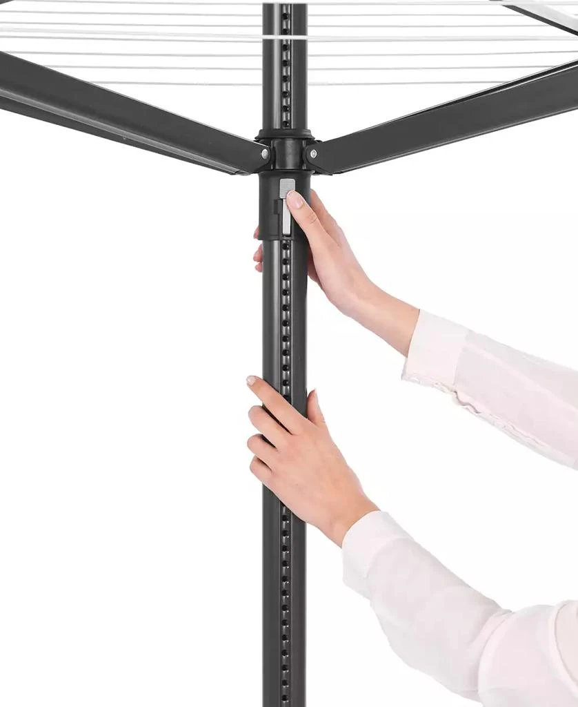 商品Brabantia|Rotary Lift-O-Matic Clothesline - 164', 50 Meter with Metal Ground Spike, Protective Cover, Peg Bag and Wooden Clothespins Set,价格¥1406,第3张图片详细描述