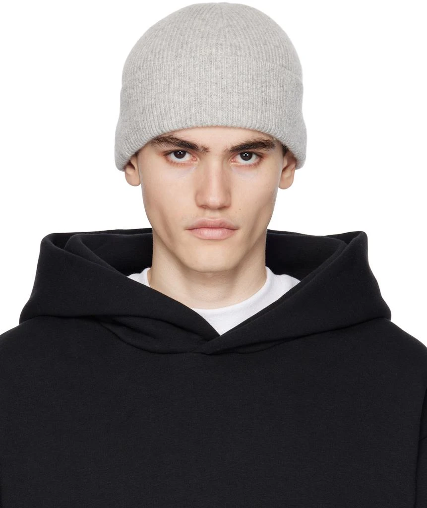 商品Acne Studios|Gray Ribbed Beanie,价格¥661,第1张图片