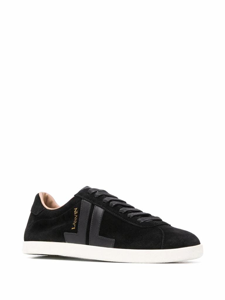 Lanvin Women's  Black Leather Sneakers商品第2张图片规格展示