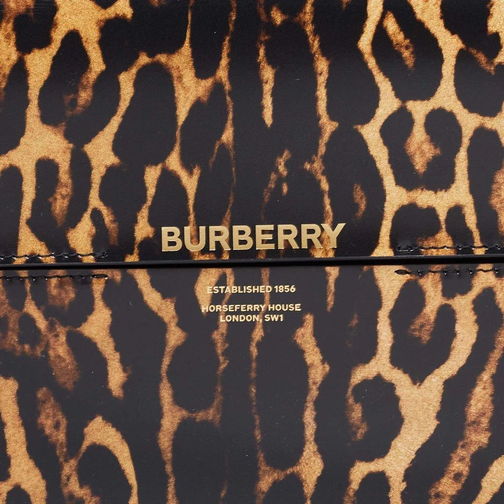 商品Burberry|Burberry Black/Brown Leopard Print Glossy Leather Large Grace Shoulder Bag,价格¥4929,第5张图片详细描述