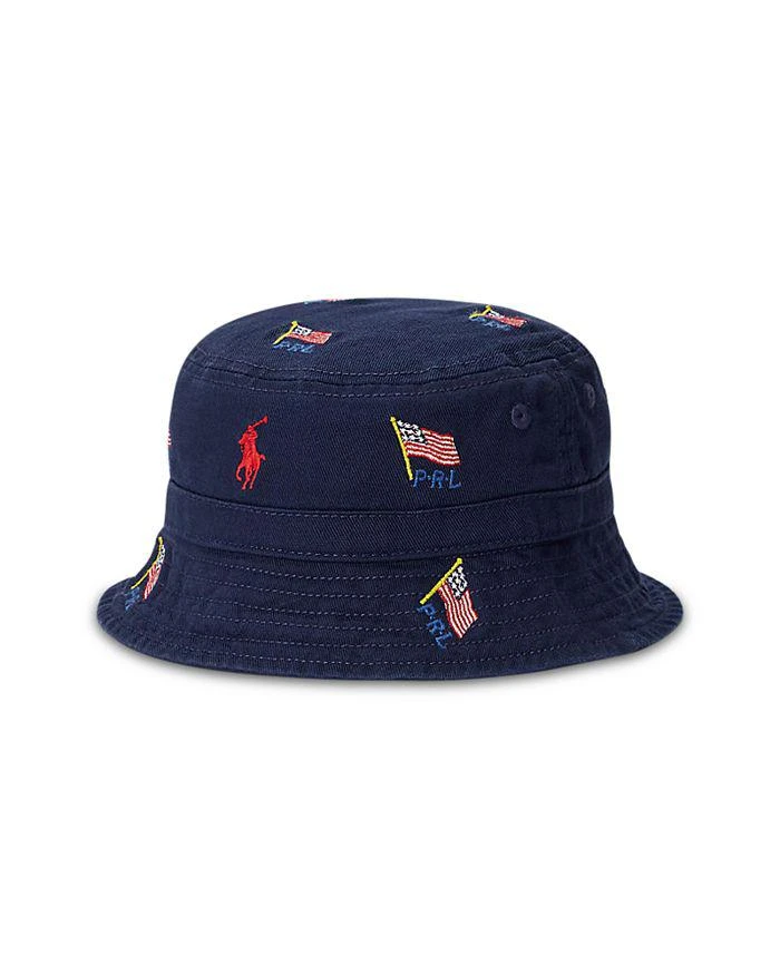 商品Ralph Lauren|Ralph Lauren Boys' Flag Cotton Twill Bucket Hat - Baby,价格¥133,第1张图片