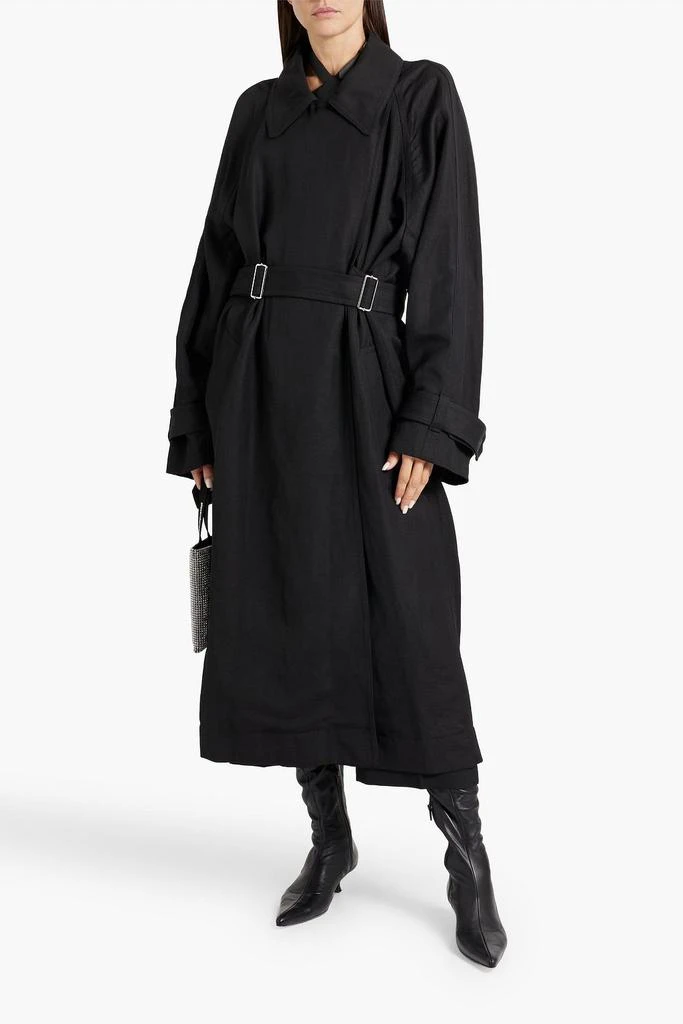 商品Acne Studios|Belted wool and hemp-blend twill trench coat,价格¥3935,第2张图片详细描述