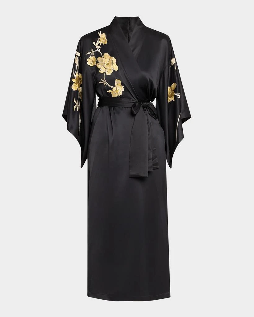 商品Natori|Peony Blossom Embroidered Kimono Robe,价格¥3066,第1张图片