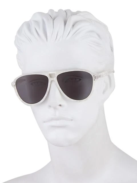 商品AMIRI|63MM Aviator Logo Sunglasses,价格¥1384,第4张图片详细描述