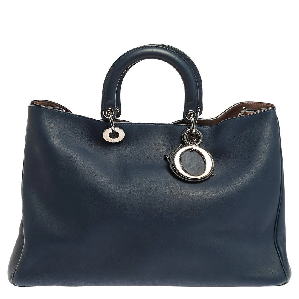 商品[二手商品] Dior|Dior Blue Leather Extra Large Diorissimo Shopper Tote,价格¥6290,第1张图片
