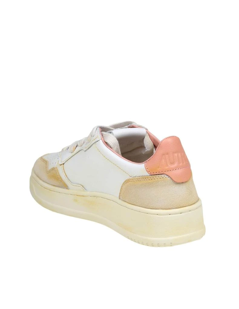 商品Autry|Super Vintage Sneakers In White And Pink Leather And Suede,价格¥2102,第3张图片详细描述