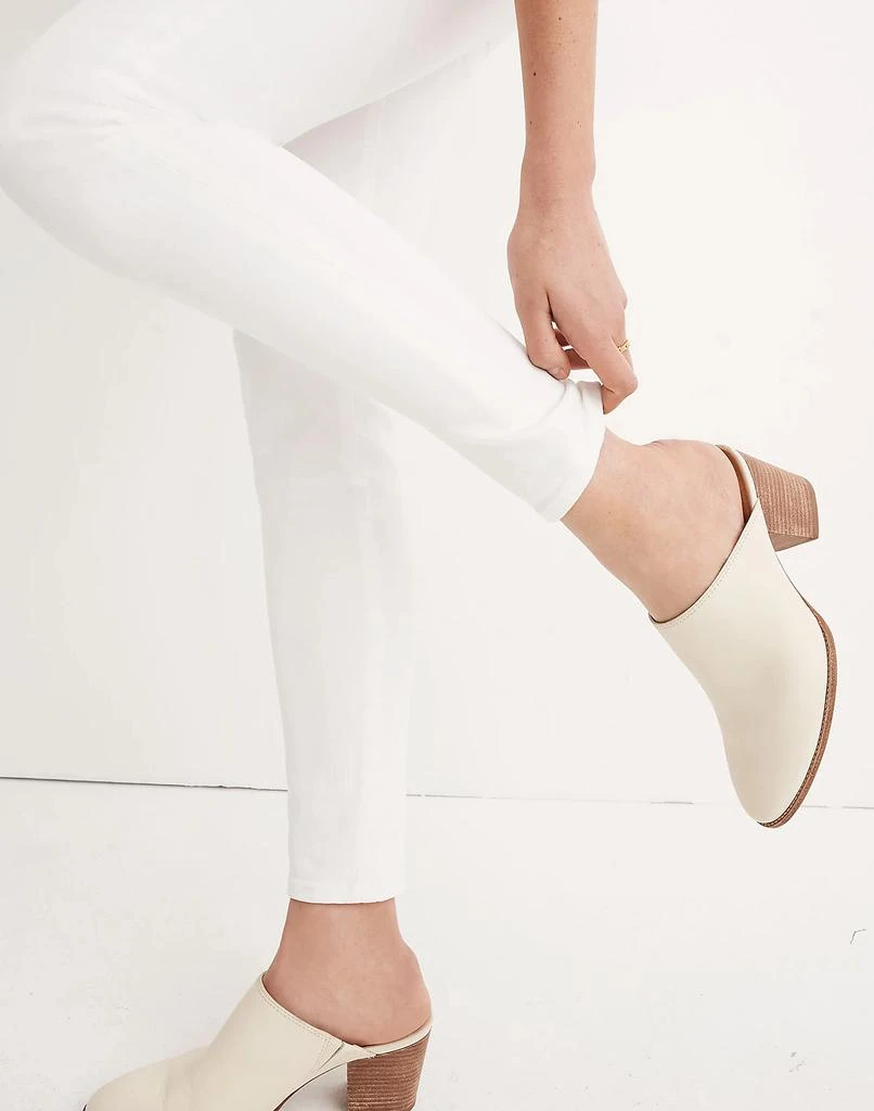 商品Madewell|Petite 9" Mid-Rise Skinny Jeans in Pure White,价格¥398,第4张图片详细描述