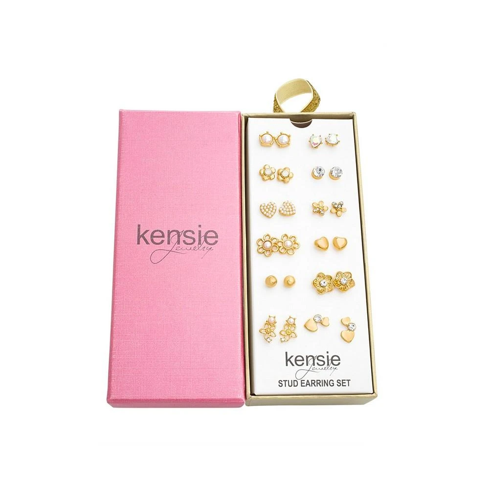 商品Kensie|Heart Flower Stud Earring Set,价格¥209,第2张图片详细描述