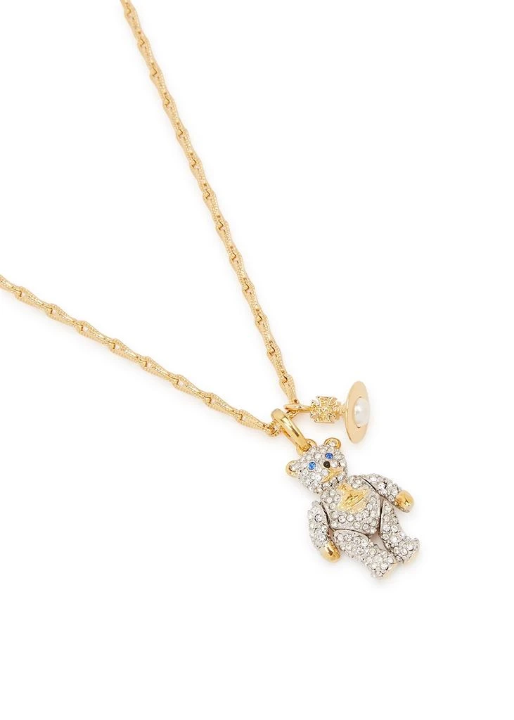 商品Vivienne Westwood|Little Pave Teddy crystal-embellished gold-tone long necklace,价格¥1753,第3张图片详细描述