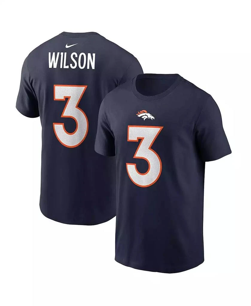 商品NIKE|Men's Russell Wilson Navy Denver Broncos Player Name & Number T-shirt,价格¥245,第1张图片