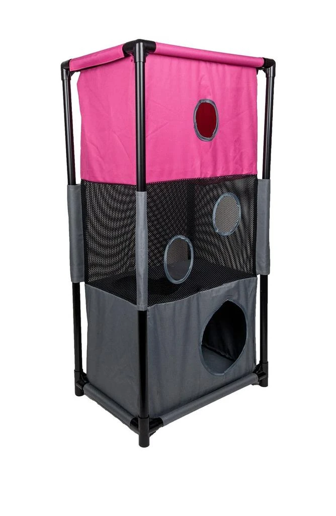 商品PETKIT|Pink/Grey Kitty-Square Obstacle Soft Folding Sturdy Play-Active Travel Collapsible Travel Pet Cat House Furniture,价格¥455,第3张图片详细描述