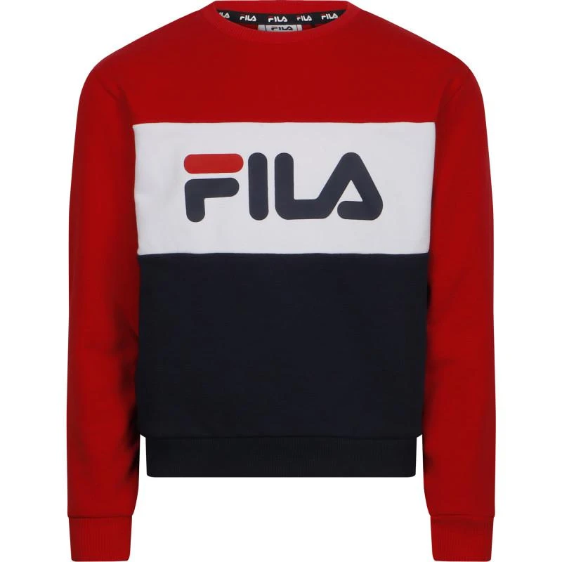 商品Fila|Logo sweatshirt in red and navy blue,价格¥677,第1张图片