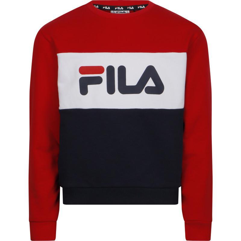 商品Fila|Logo sweatshirt in red and navy blue,价格¥574,第1张图片