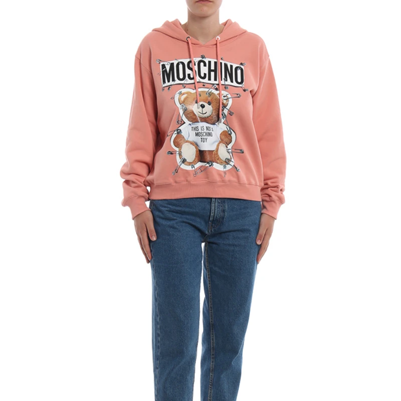 Moschino 莫斯奇诺 女士浅橘色印花棉质卫衣 EV1705-5527-1147 商品