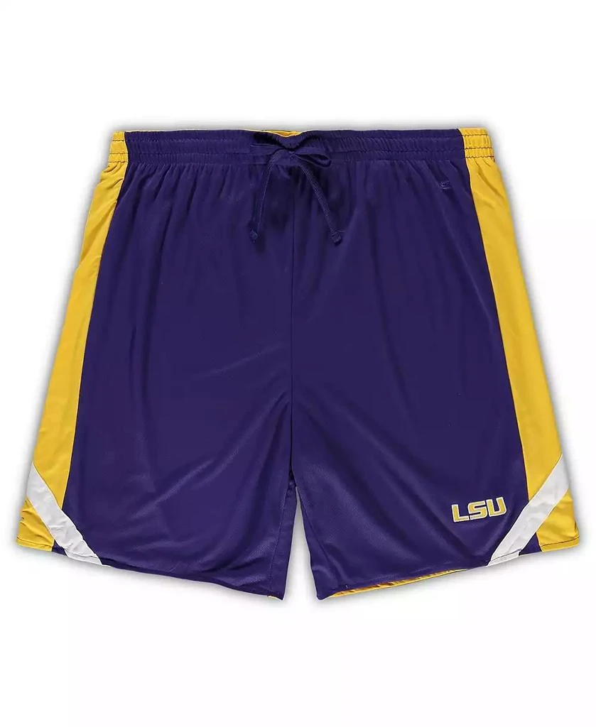 商品Colosseum|Men's Purple, Gold LSU Tigers Big and Tall Team Reversible Shorts,价格¥248,第2张图片详细描述