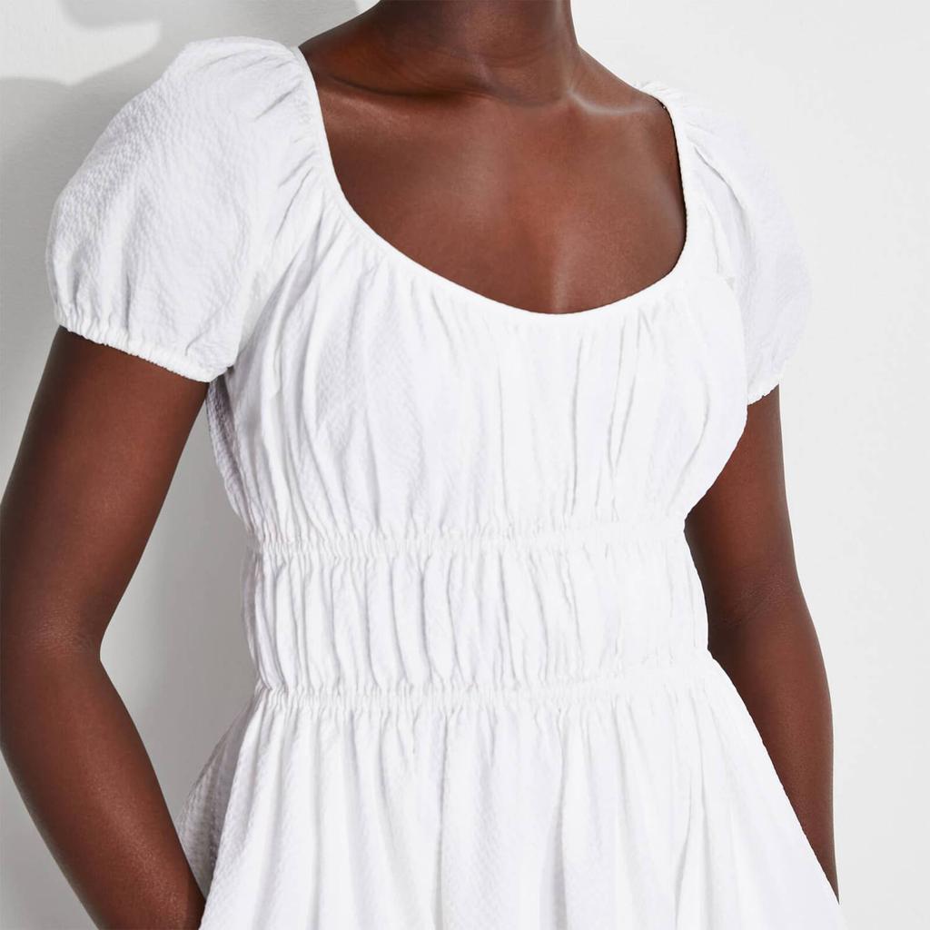 商品Kate Spade|Kate Spade New York Women's Seersucker Puff Sleeve Dress - White,价格¥1371,第5张图片详细描述