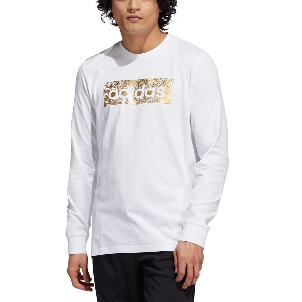 商品Adidas|Men's Metallic Liquid Logo Graphic Long-Sleeve T-Shirt,价格¥262,第1张图片
