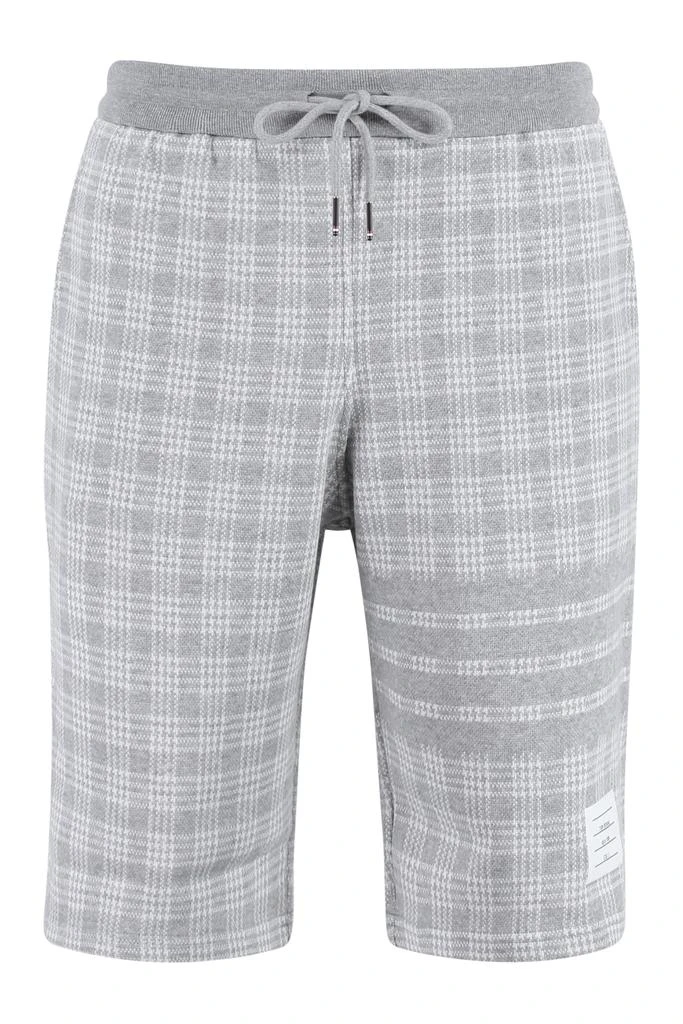 商品Thom Browne|Thom Browne Checked Cotton Shorts,价格¥3482,第1张图片