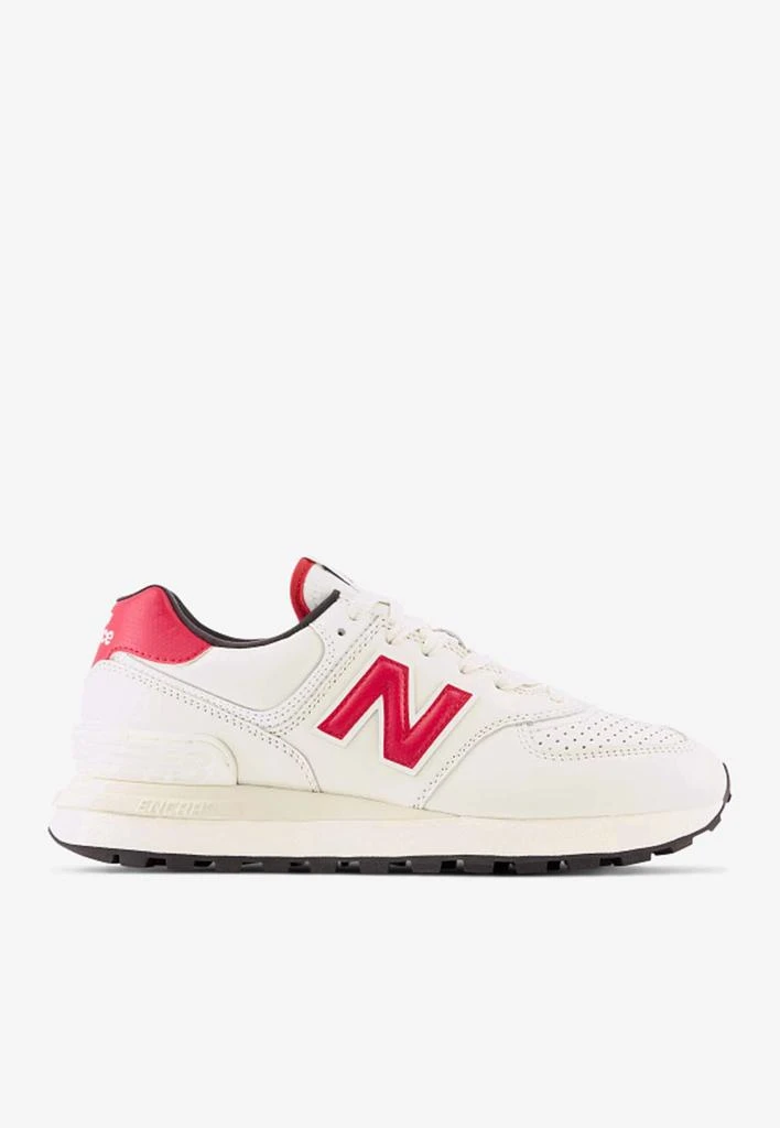 商品New Balance|574 Low-Top Sneakers in Angora with Crimson,价格¥1332,第1张图片