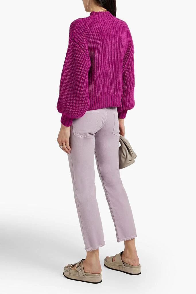 商品Nili Lotan|Frayed cotton-twill straight-leg pants,价格¥839,第3张图片详细描述