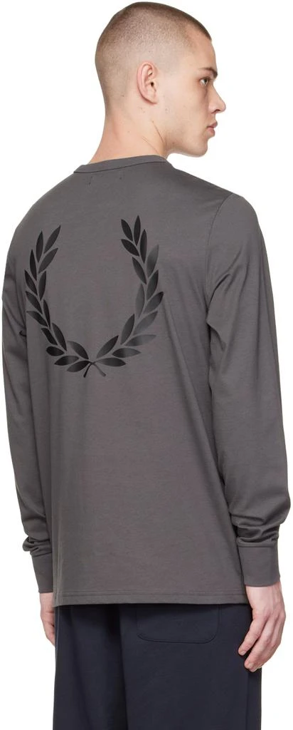 商品Fred Perry|Gray Laurel Wreath Long Sleeve T-Shirt,价格¥218,第3张图片详细描述