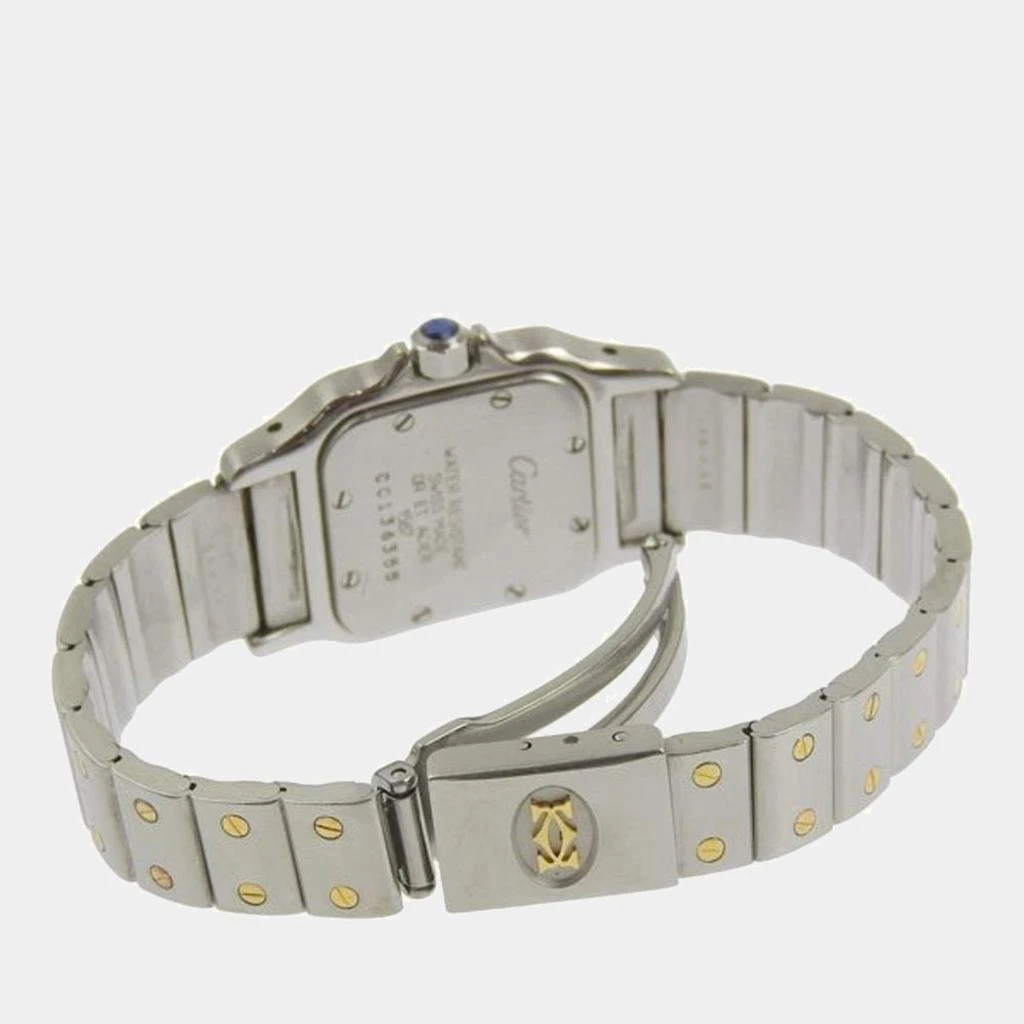 商品[二手商品] Cartier|Cartier Silver 18k Yellow Gold And Stainless Steel Santos Galbee 1567 Women's Wristwatch 24 mm,价格¥23687,第4张图片详细描述