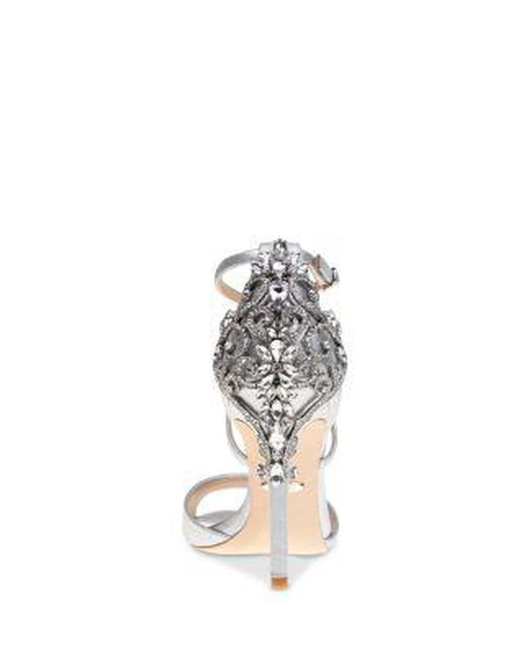 商品Badgley Mischka|Karmen Embellished Metallic Leather High-Heel Sandals,价格¥907,第5张图片详细描述