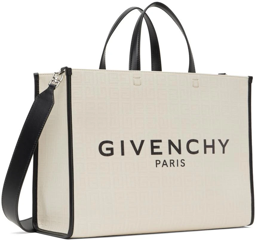 商品Givenchy|Beige & Black Medium 'G' Tote,价格¥8496,第2张图片详细描述