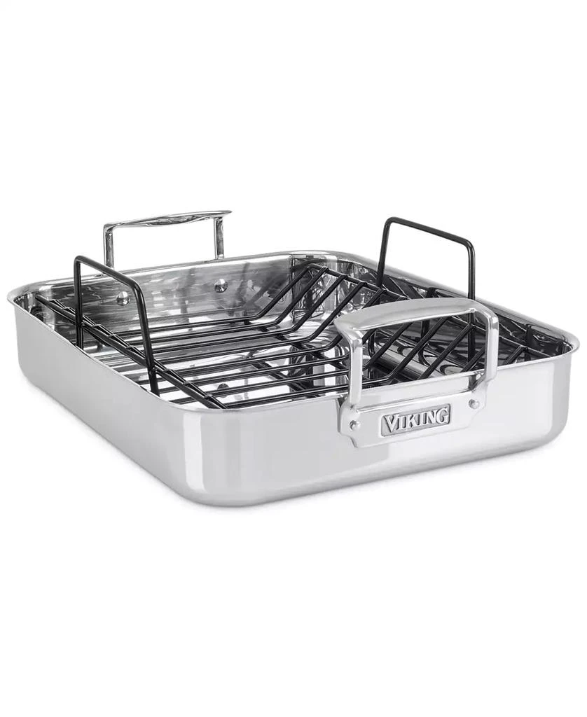 商品Viking|3-Ply Stainless Steel Roasting Pan with Nonstick Rack,价格¥1390,第3张图片详细描述