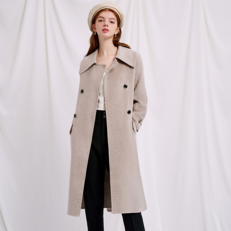 Enola Wool Coat - Oatmeal | Enola羊毛大衣 - 燕麦色商品第6张图片规格展示