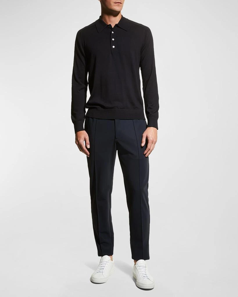 商品Theory|Men's Regal Wool Long-Sleeve Polo Shirt,价格¥850,第2张图片详细描述