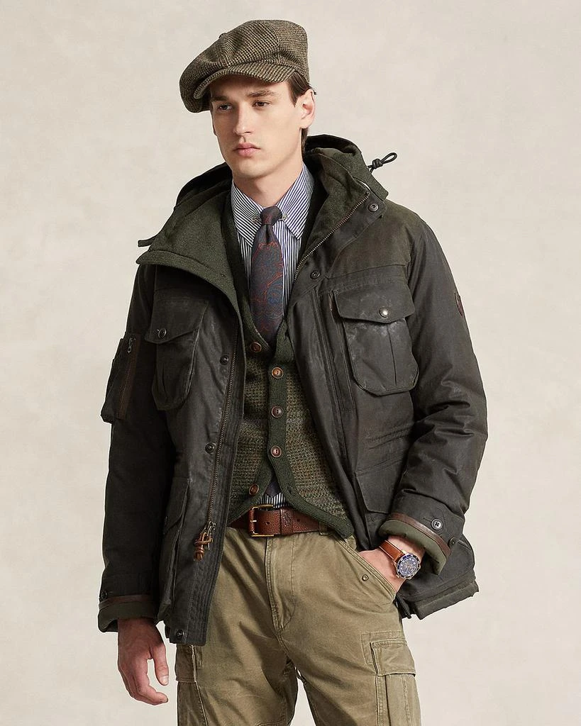 商品Ralph Lauren|Cotton Oilcloth Removable Hood Down Jacket,价格¥5461,第1张图片