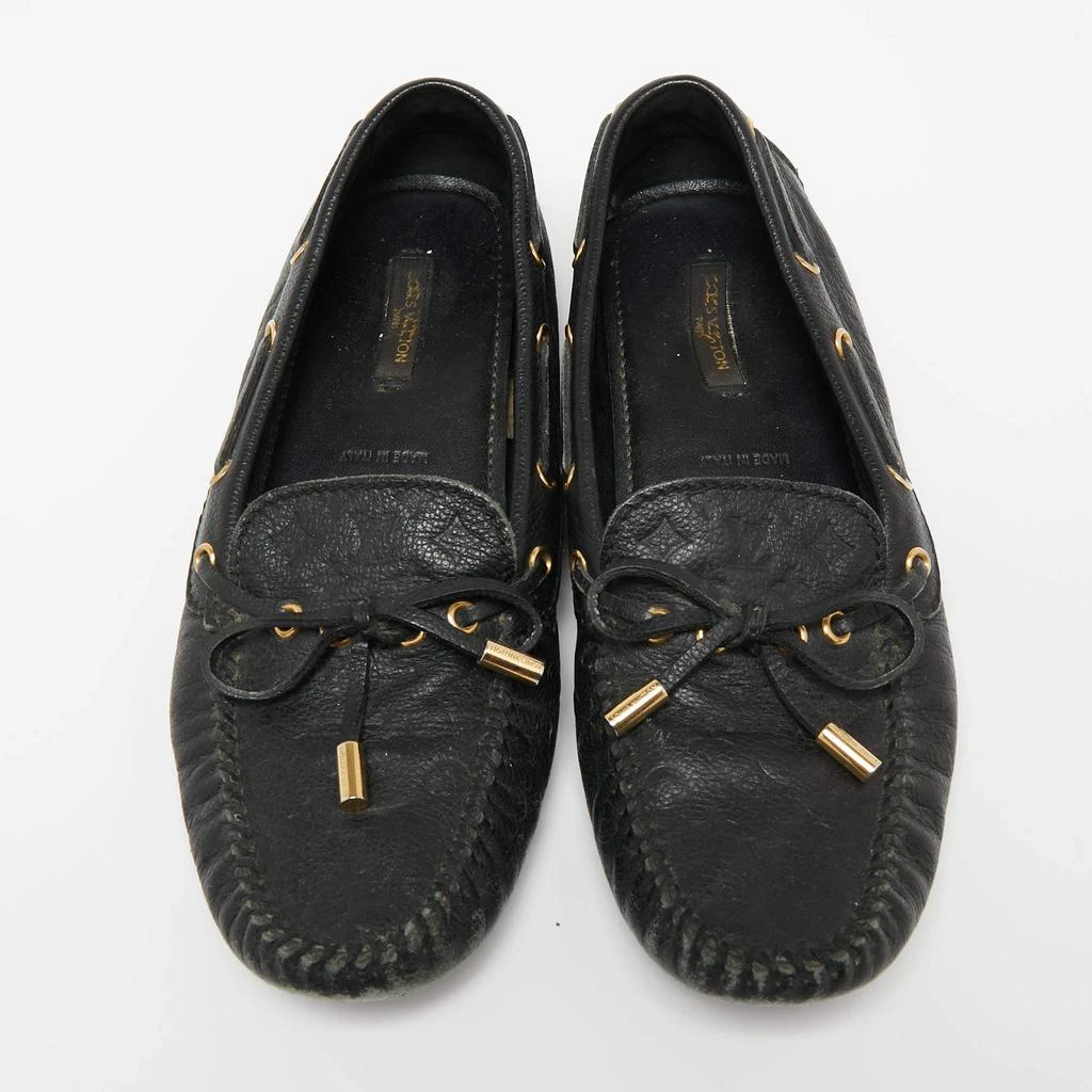 商品[二手商品] Louis Vuitton|Louis Vuitton Black Monogram Empreinte Leather Gloria Loafers Size 37.5,价格¥2092,第3张图片详细描述