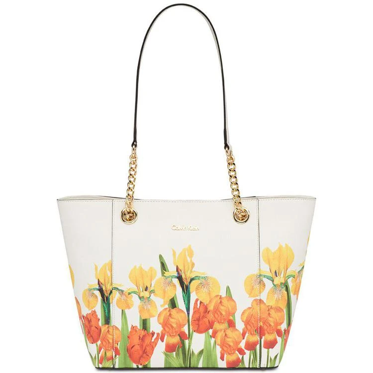 商品Calvin Klein|Hayden Leather Chain Strap Large Tote,价格¥702,第2张图片详细描述
