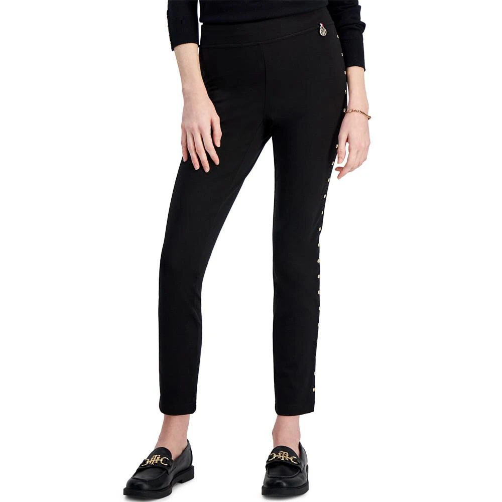 商品Tommy Hilfiger|Women's Studded Ponté-Knit Skinny Ankle Pants,价格¥599,第1张图片