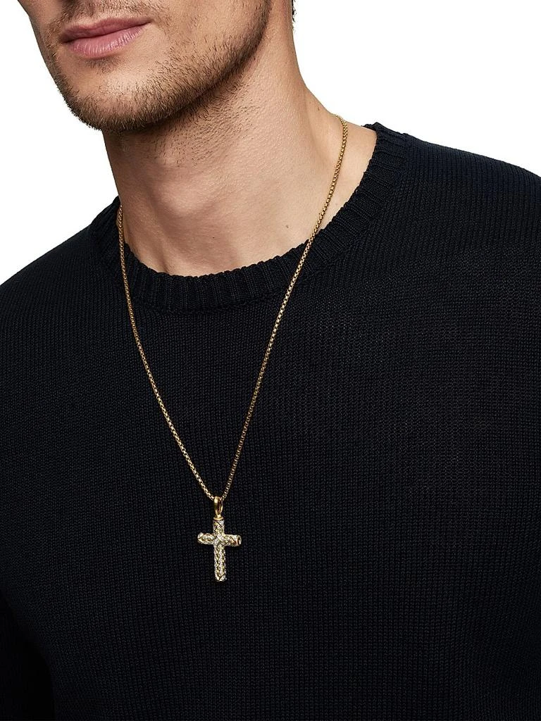 Chevron Cross Pendant in 18K Yellow Gold 商品
