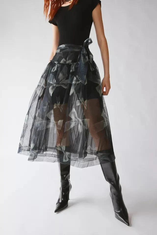 商品Urban Outfitters|UO Brielle Sheer Midi Skirt,价格¥332,第4张图片详细描述