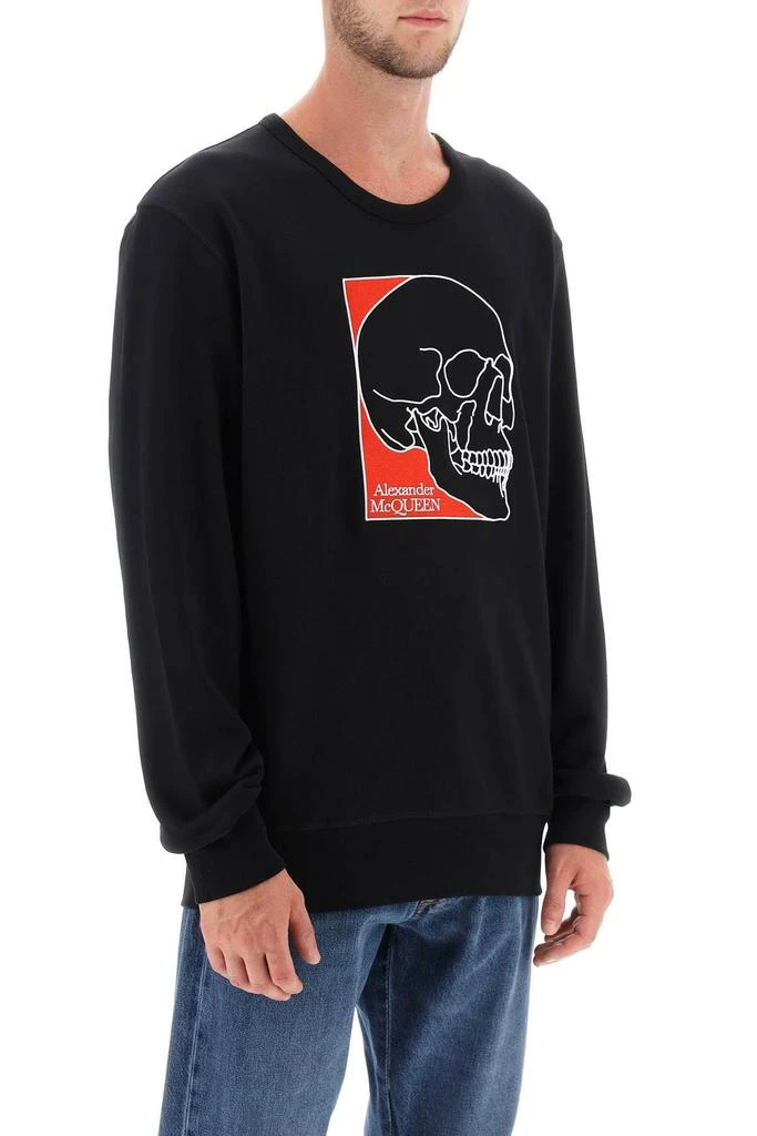 商品Alexander McQueen|Crew-neck sweatshirt with skull embroidery,价格¥1882,第3张图片详细描述
