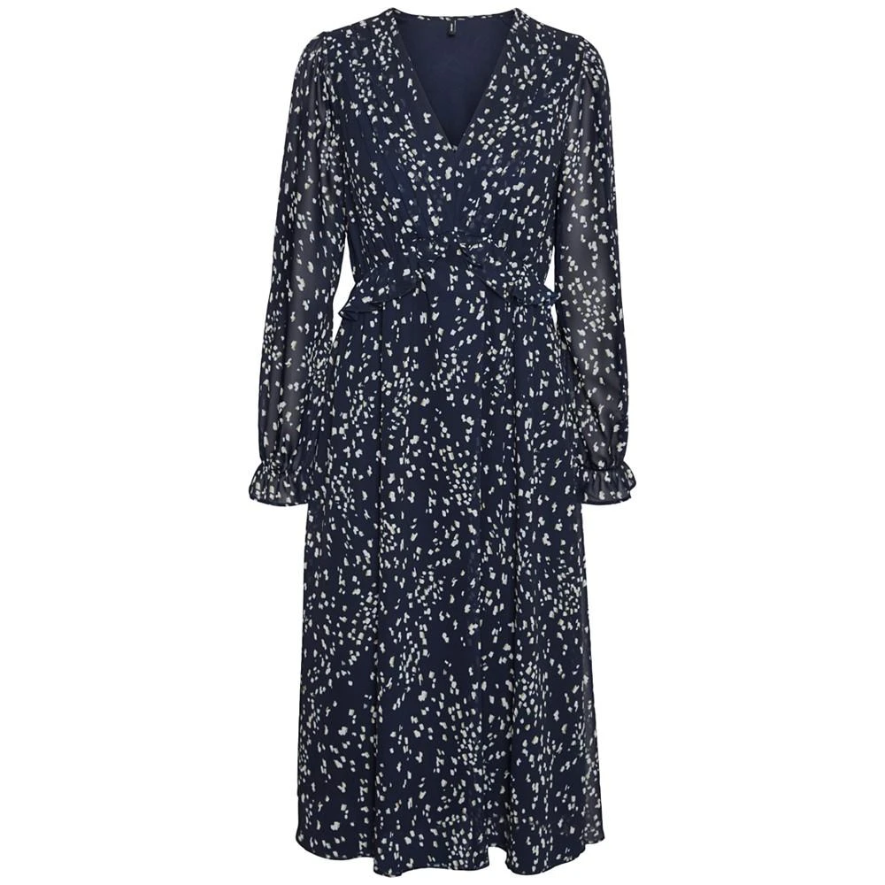 商品VERO MODA|Women's Printed V-Neck Midi Dress,价格¥269,第5张图片详细描述