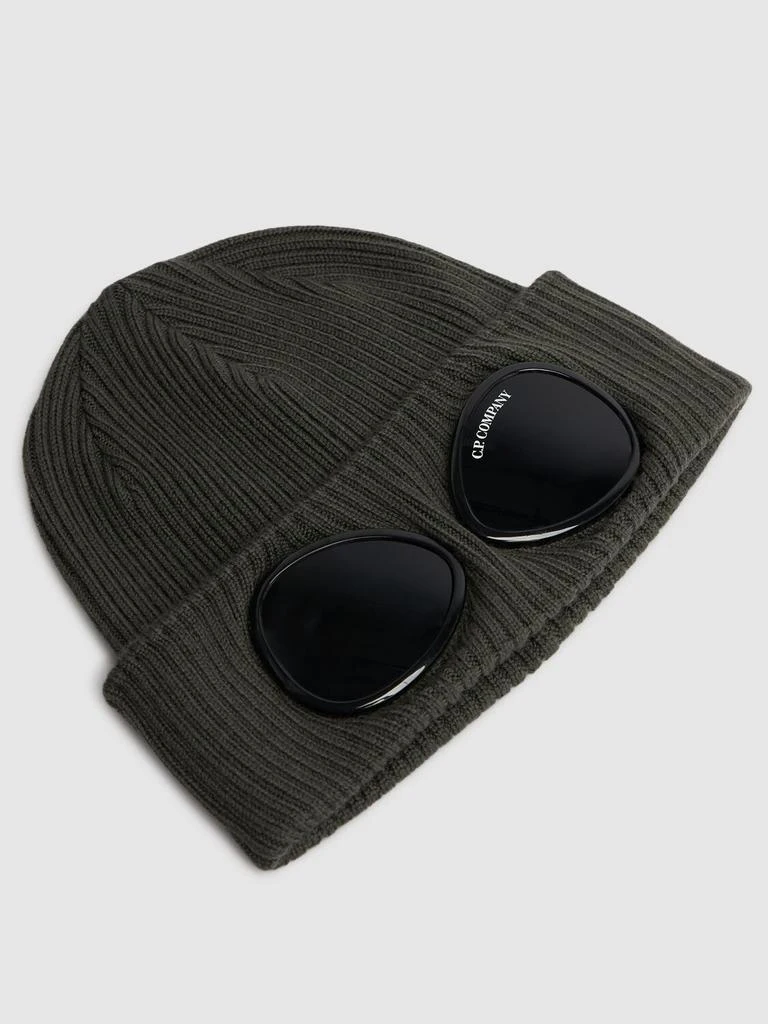商品C.P. Company|Wool Rib Knit Beanie W/goggles,价格¥732,第1张图片详细描述