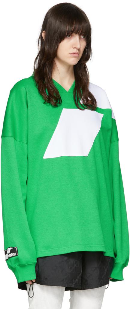 Green Cotton Long Sleeve T-Shirt商品第2张图片规格展示